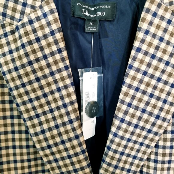 NWT – J Crew Women's Plaid Italian Stretch Wool Blazer – Tollegno 1900 – 8 TALL - Picture 4 of 14
